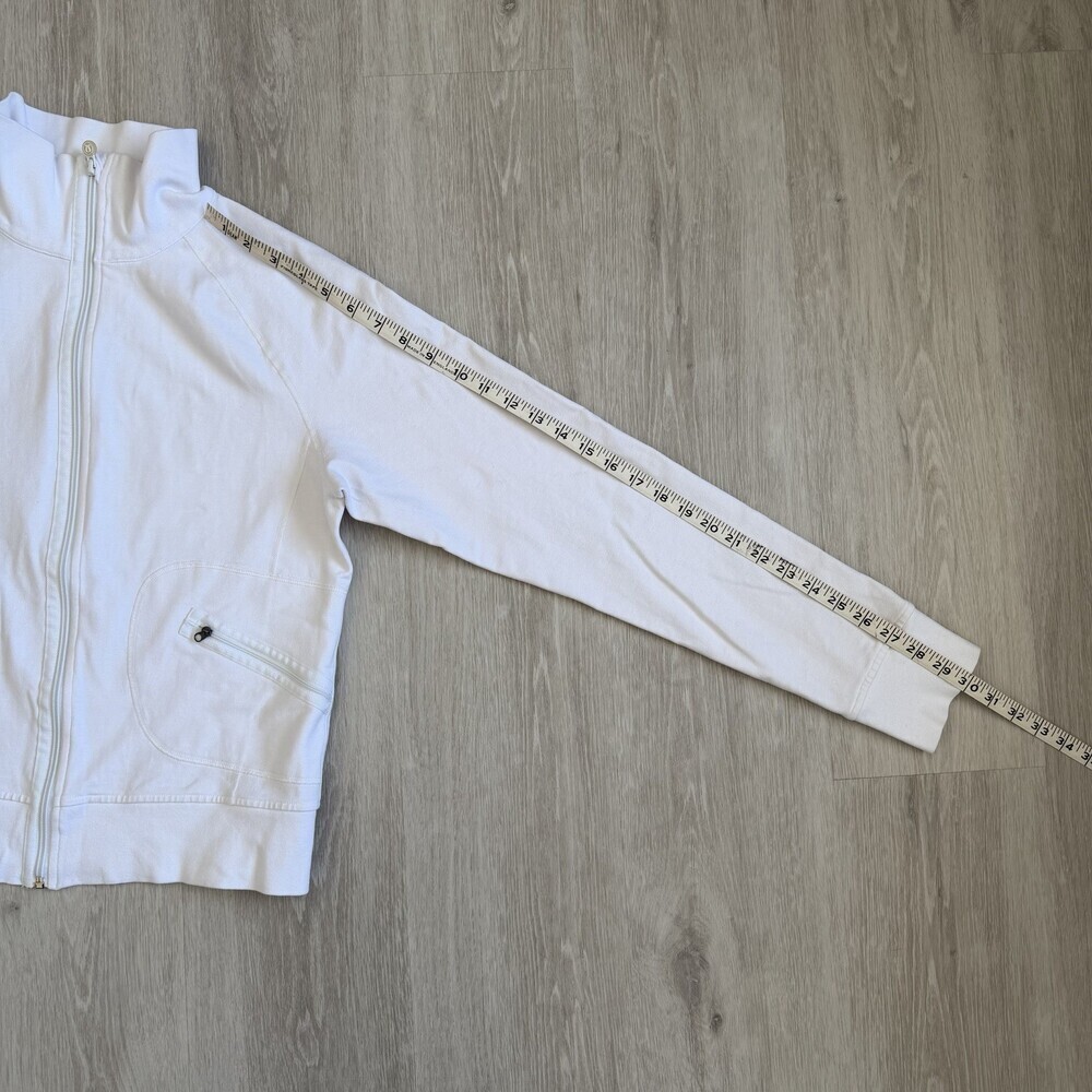 Lululemon Stride Jacket VTG Y2K White Women Size 8 Old School Quality GUC - Picture 8 of 9